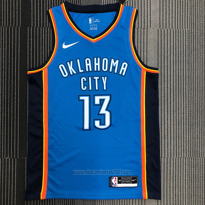 Camiseta Oklahoma City Thunder Paul George #13 Icon Azul